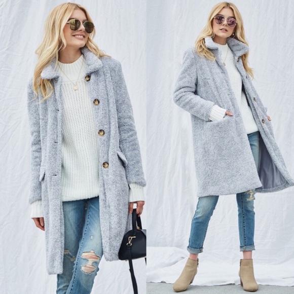 Beautiful Long Gray Jacket - Picture 2 of 7